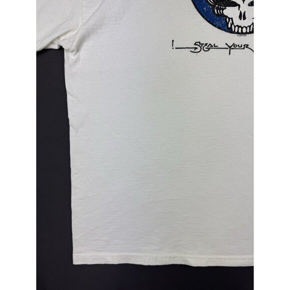 Vintage Y2K Grateful Dead Steal Your Face Band Tee Promo Rare Skull White XL Tee - Picture 7 of 16